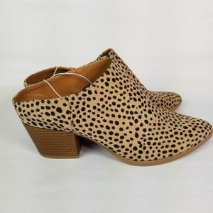 Leopard  Mule Heel  Bootie Universal Thread 11